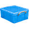 Really Useful Box opbergdoos, kunststof, met deksel, transparant blauw, 18 l