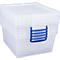 Really Useful Boxes stapelbare opbergboxen, transparant, met deksel, 17,5 l, 5 stuks