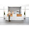 Receptiebalie Come-In - met 2 houten bladen - B 3600 mm -wit en beuken decor