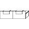 Receptiebalie Come-In - met 2 houten bladen - B 3600 mm -wit en beuken decor