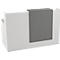 Receptiebalie Pisa, met legbord en zijpanelen, B 1600 x D 800 x H 1100 mm, grafiet/wit