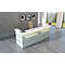 Receptiebalie U-vorm Atlantis, wit, Glazen front en melaminehars-oppervlakken