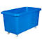 Rechthoekige container, kunststof, verrijdbaar, 450 l, blauw