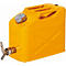 Récipient de sécurité, en tôle d'acier, jaune, 10 l, L 170 x P 445 x H 280 mm, bouchon à vis, soupape de ventilation