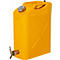 Récipient de sécurité, en tôle d'acier, jaune, 20 l, L 170 x P 445 x H 470 mm, bouchon à vis, soupape de ventilation