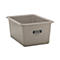 Recipiente rectangular estándar, PRFV, 550 l, gris