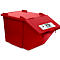 Recogedor de residuos reciclables Ökonom, apilable, 45 l, rojo