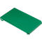 Green plastic cover, rectangular, with hanger and raised circle.