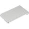 Gray plastic cover with rounded corners and a raised circle in the middle. A hook protrudes.