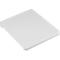 A rectangular, white plastic cover with slightly rounded edges. A logo is subtly embossed.