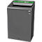 Recyclingstation Rubbermaid Configure, für Glas, 125 l, Magnetverbindung, B 495 x T 610 x H 975 mm, grün