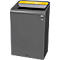 Recyclingstation Rubbermaid Configure, für Kunststoff, 125 l, Magnetverbindung, B 495 x T 610 x H 975 mm, gelb