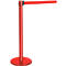 Red stanchion with a red band extending to the right.