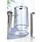 Refroidisseur de bouteille, extérieur H 225 x ø 115 mm, intérieur H 180 x ø 97 mm, double paroi, bord chromé, plastique, argenté-transp.