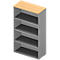 Regal ARLON OFFICE, 4 Ordnerhöhen, 3 variable Fachböden, B 900 x T 450 x H 1600 mm,