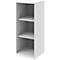 Regal BARI, 3 Ordnerhöhen, 2 Böden, B 427 x T 430 x H 1117 mm weiss