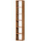 Regal Pombal, 6 Ordnerhöhen, erweiterbar, B 400 x T 340 x H 2240 mm, Spanplatte, Nussbaum