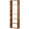 Regal Pombal, 6 Ordnerhöhen, erweiterbar, Spanplatte, B 740 x T 340 x H 2240 mm, Nussbaum