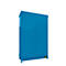 Regalcontainer BAUER CEN 29-3 IBC, Stahl, Doppelflügeltor, B 3275 x T 1500 x H 4965 mm, blau