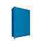 Regalcontainer BAUER CEN 33-3 IBC, Stahl, Doppelflügeltor, B 3610 x T 1500 x H 4985 mm, blau