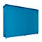 Regalcontainer BAUER CEN 65-3 IBC, Stahl, Schiebetor, B 7200 x T 1600 x H 4965 mm, blau