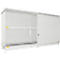 Regalcontainer Bauer Typ CEN 59-2 IBC, 2 Fachebenen, Schiebetor, 2000 l, B 6255 x T 1550 x H 3450 mm, grauweiß RAL 9002