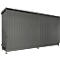 Regalcontainer Bauer Typ CEN 59-2 IBC, 2 Fachebenen, Schiebetor, 2000 l, B 6255 x T 1550 x H 3450 mm, mausgrau RAL 7005