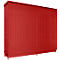 Regalcontainer Bauer Typ CEN 59-3 IBC, 3 Fachebenen, Schiebetor, 2000 l, B 6540 x T 1600 x H 5015 mm, feuerrot RAL 3000