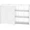 Regalcontainer Bauer Typ CEN 59-3 IBC, 3 Fachebenen, Schiebetor, 2000 l, B 6540 x T 1600 x H 5015 mm, gelborange RAL 2000