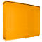 Regalcontainer Bauer Typ CEN 59-3 IBC, 3 Fachebenen, Schiebetor, 2000 l, B 6540 x T 1600 x H 5015 mm, gelborange RAL 2000