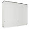 Regalcontainer Bauer Typ CEN 59-3 IBC, 3 Fachebenen, Schiebetor, 2000 l, B 6540 x T 1600 x H 5015 mm, grauweiß RAL 9002