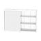 Regalcontainer Bauer Typ CEN 59-3 IBC, 3 Fachebenen, Schiebetor, 2000 l, B 6540 x T 1600 x H 5015 mm, lichtblau RAL 5012