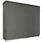 Regalcontainer Bauer Typ CEN 59-3 IBC, 3 Fachebenen, Schiebetor, 2000 l, B 6540 x T 1600 x H 5015 mm, mausgrau RAL 7005
