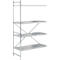 Regalsystem, Anbauregal, Edelstahl, gelochter Boden, H 2000 x B 1175 x T 600 mm