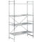 Regalsystem, Grundregal, Edelstahl, gelochter Boden, H 2000 x B 1200 x T 600 mm
