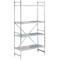 Regalsystem, Grundregal, Edelstahl, gelochter Boden, H 2000 x B 900 x T 500 mm