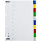 Register Biella, für DIN A4, 10-teilig, blanko, mit Indexblatt, L 320 x B 250 x H 1,8 mm, Polypropylen, farbig