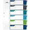 Register Durable, 6-teilig, DIN A4+, Indexblatt, EDV-beschriftbares Register, mit farbigen Taben