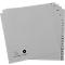 Register Exacompta 1723B, A4 Halbformat, 2-fach-Lochung, Taben A-Z, B 225 x H 210 mm, Blauer Engel, Recycling-Kunststoff, grau
