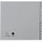 Register Exacompta 1723B, A4 Halbformat, 2-fach-Lochung, Taben A-Z, B 225 x H 210 mm, Blauer Engel, Recycling-Kunststoff, grau