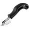 A black staple remover on a white background. The handle has an ergonomic shape, the blade is silver, with the label 'regur.com'.