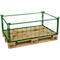 Rehausse grillagée, pour palettes Europe, charge utile jusqu'à 800 kg, trappe d'ouverture, empilable, L 1200 x l 800 x H 400 mm, acier, vert mai RAL 6017