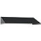 Élément rectangulaire foncé avec un coin incliné. Triangle gris à gauche, zone noire à droite.