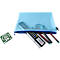 Reißverschlussbeutel FolderSys, A5, Stärke 0,20 mm, B 254 x H 200 mm, PVC-freie Folie, blau-transparent