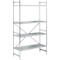 Rekkensysteem, basisrek, roestvrij staal, geperforeerde bodem, H 2000 x B 1200 x D 500 mm
