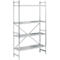 Reksysteem, basislegbord, roestvrij staal, geperforeerde bodem, H 2000 x B 1200 x D 400 mm