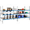 Reksysteem WR 600, aanbouwvak, traverse verzinkt, met 4 etages, 3000 x 2200 x 800 mm