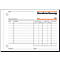 Relevés d'heures ST615 sigel®, format A6, 50 feuilles, avec papier carbone