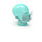 RENZ Gesichtsschutzschild Mund/Nase, austauschbarer Schild, elastische Gummibänder, weiss/glasklar