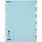 Répertoire Biella, pour DIN A4, 12 pièces, numérique 1-12, onglets renforcés, perforation 4 trous, impression index, L 297 x l 225 mm, carton, bleu